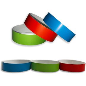 1000 SciTag Emporium Premium Quality Wristbands for Events – 1000 Count, 3-Color Variety Pack – Tamper-Proof Design Prevents Reuse – Waterproof & Tear Proof Wristbands for Party, Event, Concert