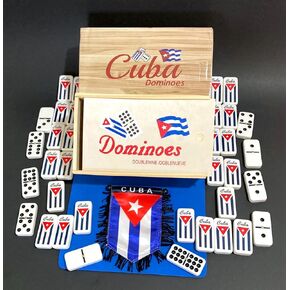 Cuban Flag Double Nine Dominoes Set with Cuba Flag Patch in Kuwait