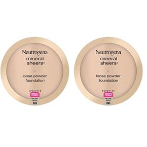 Neutrogena Mineral Sheers Lightweight Loose Powder Makeup Foundation with Vitamins A, C, & E, Sheer to Medium Buildable Coverage, Skin Tone Enhancer, Face Redness Reducer, Classic Ivory 10,.19 oz
