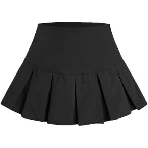Verdusa Women's Y2K Low Waist Pleated Short A Line Skater Skirt