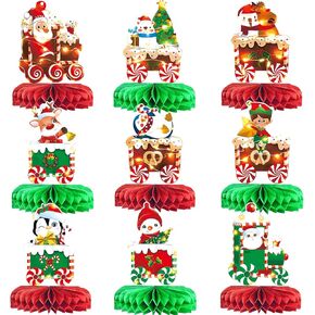Christmas Party Decorations Christmas Honeycomb Centerpieces Holiday Party Decorations for Christmas Party Table Decorations Funny Christmas Party Decorations Christmas Party Supplies