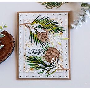 Pine Cone Leaf Decoration Metal Cutting Dies, Cut Stencils & Embossing Paper Dies for Card Making & Scrapbooking