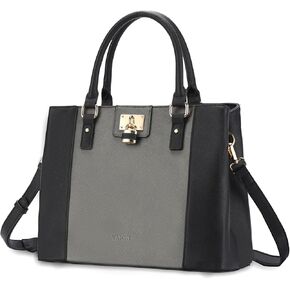 VASCHY Satchel Bag for Women, Trendy Vegan Saffiano Leather Medium Purse Top Handle Handbag Shoulder Tote Crossbody Bag