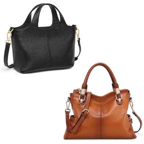 Kattee Women's Genuine Leather Purses and Handbags, Soft Satchel Top Handle