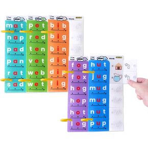 CHEFAN CVC Word Spelling Games, Phonics Flash Card Sight Word Games, Preschool Kindergarten Learning Activities, Montessori Educational Toy Gift for 3 4 5 6 Year Old Kids