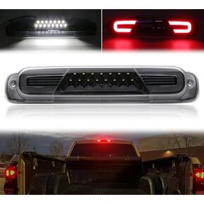 LED 3rd Third Brake Lights Compatible with Silverado/for Sierra 1500 2500 3500&HD&Classic 1999-2007,Rear Cab Roof Center White Cargo Light&Red Brake Light(Clear Lens)
