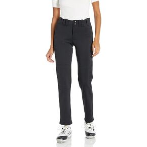 Mizuno womens Xx-large Adult Women s Full Length Fastpitch Softball Pant With Hemmed Open Bottom, Black, XX-Large