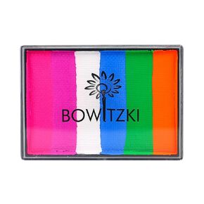 Bowitzki 50g Water Activated Eyeliner Retro Graphic Hydra Eye Liner Makeup UV Glow Fluorescent Cake Aqua Color Split Cakes Neon Rainbow Face Paints Body Painting for Halloween Christmas Pride (UV Rainbow)