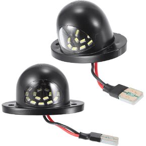 X AUTOHAUX 2pcs LED License Plate Light Lamp Assembly for Dodge for RAM 1500 Pickup 1994-2001 6000K White