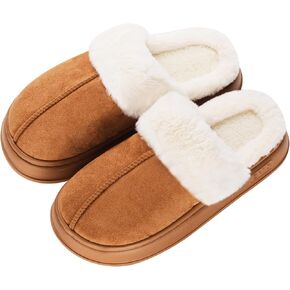 Women's Slippers Fluffy Slippers Memory Foam Slippers Warm Comfy House Slippers for Women Non-Slip Indoor Outdoor