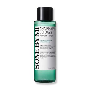 SOME BY MI AHA BHA PHA 30 Days Miracle Toner - 5.07Oz, 150ml - Made from Tea Tree Leaf Water for Sensitive Skin - Mild Exfoliating Daily Facial Toner - Acne, Sebum and Oiliness Care - Facial Skin Care