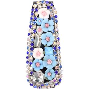 Wakauto Rhinestone Sunglasses Holder for Car Sun Visor Bling Bling Diamond Sunglasses Eyeglasses Mount with Ticket Card Clip Pink