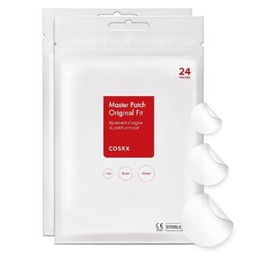 COSRX Acne Pimple Patch Absorbing Hydrocolloid Original 3 Size Patches for Blemishes and Zits Cover, Spot Stickers for Face and Body, Not Tested on Animals, No Toxic Ingredients (120 Count (Pack of 5))