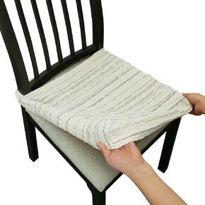 Stretch Thickened Seat Covers for Dining Chairs - Soft Bi-Elastic Woven Fabric Slipcovers - Removable Washable Chair Covers (Green, 2pcs) in Saudi Arabia