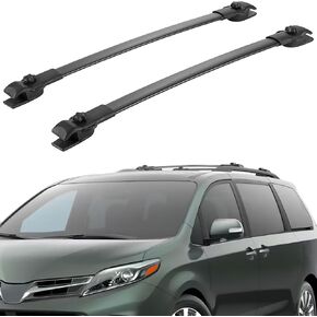 JOYTUTUS Roof Rack Cross Bars Compatible with Sienna 2011-2020 with Side Rails Aluminum Alloy Crossbars Rack Cargo Bars