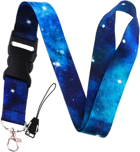 4PCS Starry Sky Neck Lanyards Colorful Detachable Galaxy Lanyard Badge Neck Straps (color A) in Saudi Arabia