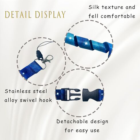 4PCS Starry Sky Neck Lanyards Colorful Detachable Galaxy Lanyard Badge Neck Straps (color A) in Saudi Arabia