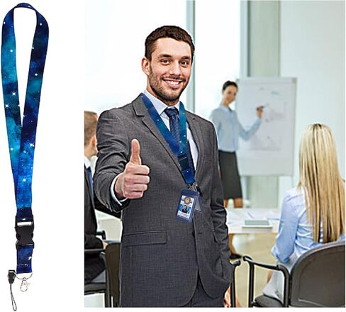 4PCS Starry Sky Neck Lanyards Colorful Detachable Galaxy Lanyard Badge Neck Straps (color A) in Saudi Arabia