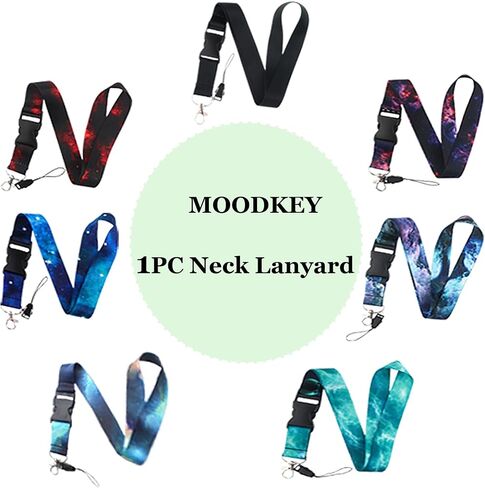 4PCS Starry Sky Neck Lanyards Colorful Detachable Galaxy Lanyard Badge Neck Straps (color A) in Saudi Arabia