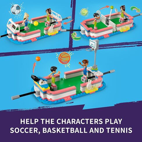 LEGO Friends Sports Center 41744 Building Toy Set, Fun for Boys and Girls Ages 8 and up, Includes Football, Basketball and Tennis Games, A Fun Gift for Kids Who Love Sports and Pretend Play in Saudi Arabia