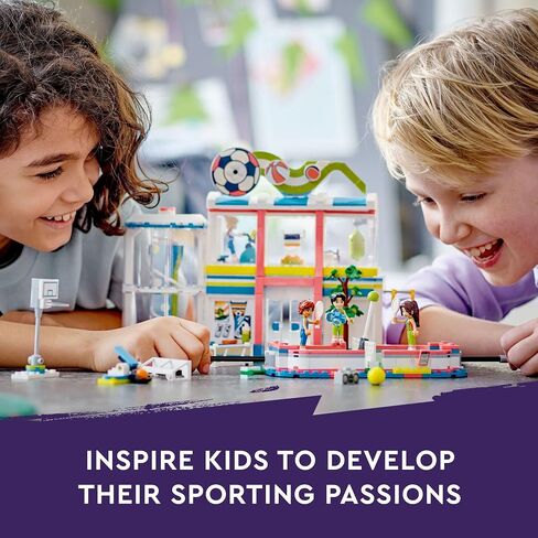 LEGO Friends Sports Center 41744 Building Toy Set, Fun for Boys and Girls Ages 8 and up, Includes Football, Basketball and Tennis Games, A Fun Gift for Kids Who Love Sports and Pretend Play in Saudi Arabia