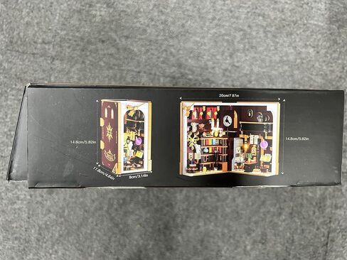 مجموعة بناء زاوية الكتاب السحري مع ضوء LED، لعبة بناء منزل مصغرة بحجم 3.6 مم لديكور المنزل ورف الكتب، 1055 قطعة من نموذج كتلة بناء الكتب الصغيرة للبالغين والمراهقين والأولاد والبنات من عمر 8 سنوات فما فوق in Kuwait