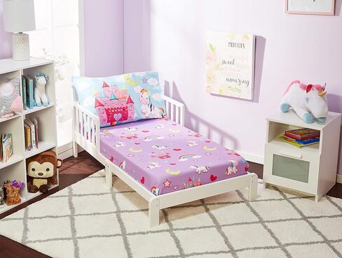 EVERYDAY KIDS 3 Piece Toddler Sheet Set - Soft Breathable Microfiber Toddler Bedding - Includes a Flat Sheet, a Fitted Sheet and a Pillowcase - Solid Navy in Saudi Arabia