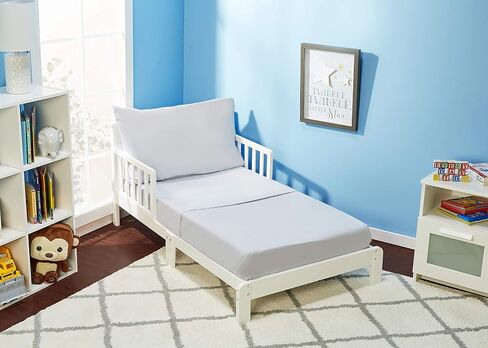 EVERYDAY KIDS 3 Piece Toddler Sheet Set - Soft Breathable Microfiber Toddler Bedding - Includes a Flat Sheet, a Fitted Sheet and a Pillowcase - Solid Navy in Saudi Arabia