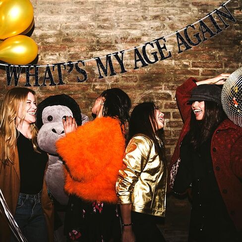 لافتة Whats My Age مرة أخرى، علامة الموت لشبابي الرايات، مضحكة Happy 30th 40th 50h 60th 70th 80th، لوازم زينة حفلات عيد الميلاد، بريق أسود in Kuwait