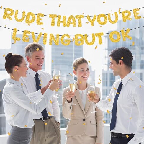 We Will Miss You Decorations Banner Rude That You'Re Leaving But Ok Banner Blue Glitter Farewell Party Decorations for Men Women Office Coworker Goodbye Party Going Away Retirement Party Decor in Saudi Arabia