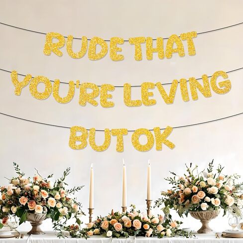 We Will Miss You Decorations Banner Rude That You'Re Leaving But Ok Banner Blue Glitter Farewell Party Decorations for Men Women Office Coworker Goodbye Party Going Away Retirement Party Decor in Saudi Arabia