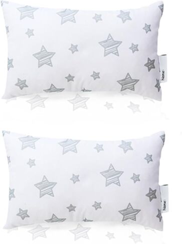 Moonsea 2 Pack Mini Pillow with Name Tag, 11" x 7" x 2.5" Small Pillow for Preschool and Airplane Car Travel, Great Tiny Pillow for Kids Neck, Back, Lumbar, Knee Gap and Dogs Daycare in Saudi Arabia