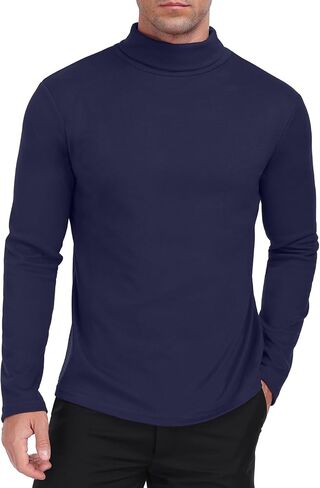 KUYIGO Men's Turtleneck Long Sleeve Turtle Neck Shirts Basic Lightweight Undershirt Thermal Pullover Sweater in Saudi Arabia
