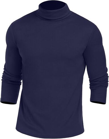 KUYIGO Men's Turtleneck Long Sleeve Turtle Neck Shirts Basic Lightweight Undershirt Thermal Pullover Sweater in Saudi Arabia