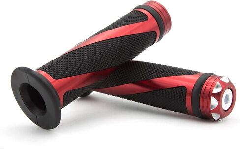 7/8" 22mm Motorcycle Hand Grips Handlebar for YZF R1 R6 R6S R3, YFM700 YFM660 Raptor 700R 600 450 350 Warrior YFM350X, MT07 MT09 MT10, NINJA 250R ZX6R 636 ZX6RR ZX10R ZX7R ZX9R ZX12R ZX14R in Kuwait