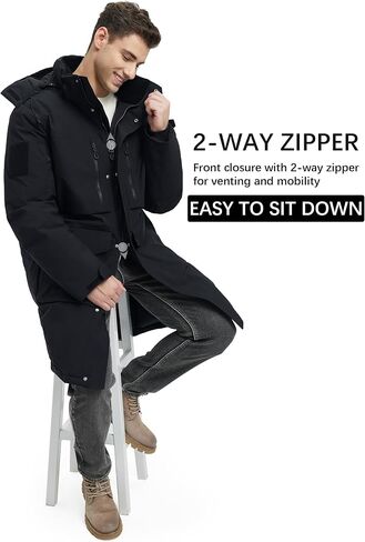 Winter Coats For Men Winter Jackets Water Resistant Warm Thicken Parka Puffer Coat Long Down Jacket in Saudi Arabia