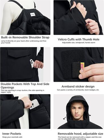 Winter Coats For Men Winter Jackets Water Resistant Warm Thicken Parka Puffer Coat Long Down Jacket in Saudi Arabia