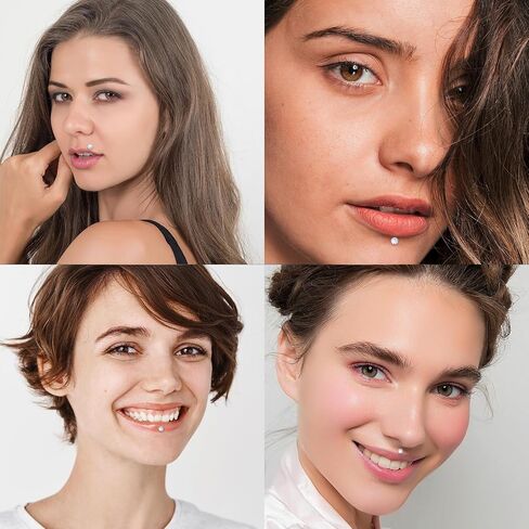 16 جرام الزنمة Labret 12 قطعة ميدوسا ثقب المجوهرات الفولاذ المقاوم للصدأ الشفاه الأنف ثقب ترصيع للنساء الرجال 6 مللي متر 8 مللي متر 10 مللي متر 12 مللي متر in Kuwait