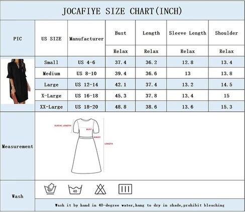 JOCAFIYE Womens Dresses Summer 2026 V-Neck Short Sleeve Dress Shift Dress in Saudi Arabia