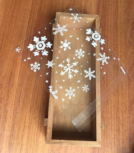 Christmas Cellophane Bags, 100 Pcs Clear Resealable Snowflake Sealed Plastic Package Cellophane Bags with Adhesive Closure for Bakery, Cookie, Candies, Dessert Poly Bags, 3.9 * 3.9 Inch in Kuwait
