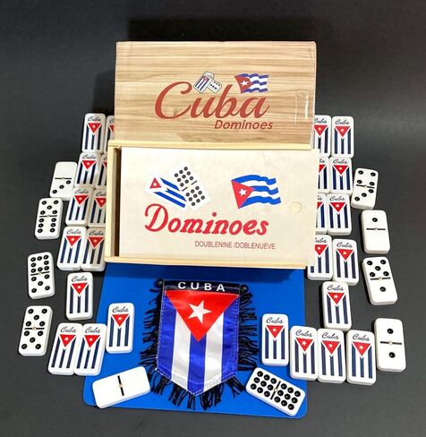 Cuban Flag Double Nine Dominoes Set with Cuba Flag Patch in Kuwait