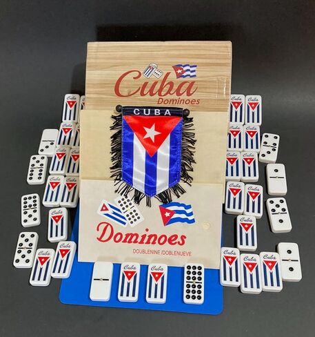 Cuban Flag Double Nine Dominoes Set with Cuba Flag Patch in Kuwait