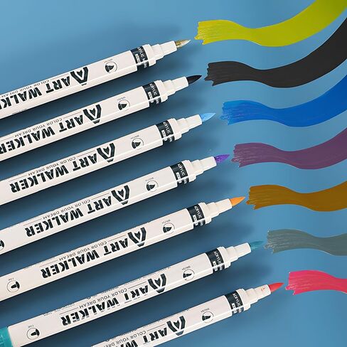 36 colors Dual Tip Acrylic Paint Pens,Acrylic Paint Marker set with Brush Tip and Fine Tip,acrylic paint markers for Paper, Pottery, Stones, Backpacks, Glass, Eggs, Fabrics, Plastics, handicrafts in Saudi Arabia