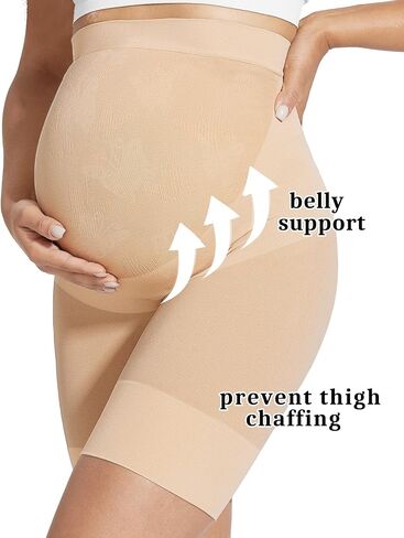 KIM S Women's Seamless Maternity Shapewear for Dresses, Mid-Thighs Pregnancy Underwear, S-XXXL in Kuwait
