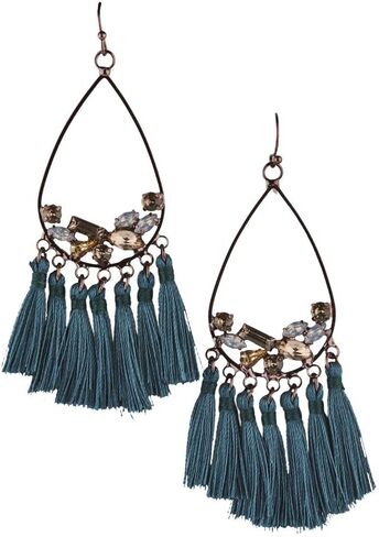 LuckyLy Tassel Earrings with Crystals in Saudi Arabia