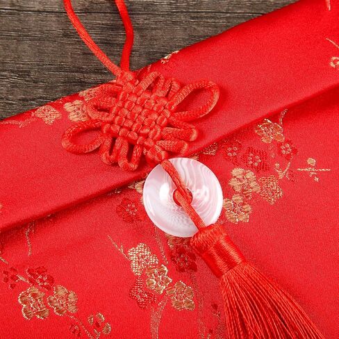 Leinuosen 5 أنماط من الحرير الأحمر المظاريف الصينية Hongbao Lucky Envelopes العنصر الصيني هدية بطاقة المغلفات لعيد الميلاد، السنة الجديدة، الزفاف الصيني (نمط أ) in Saudi Arabia