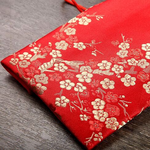 Leinuosen 5 أنماط من الحرير الأحمر المظاريف الصينية Hongbao Lucky Envelopes العنصر الصيني هدية بطاقة المغلفات لعيد الميلاد، السنة الجديدة، الزفاف الصيني (نمط أ) in Saudi Arabia
