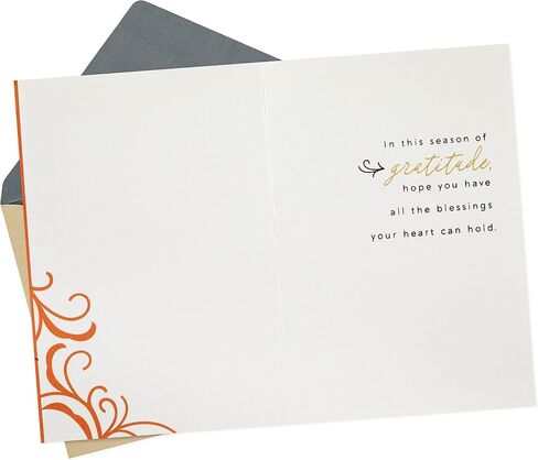 Hallmark Elegant Thanksgiving Cards (4 Cards with Envelopes, Single Design) Turkey in Saudi Arabia