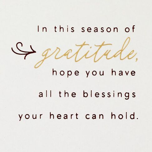 Hallmark Elegant Thanksgiving Cards (4 Cards with Envelopes, Single Design) Turkey in Saudi Arabia