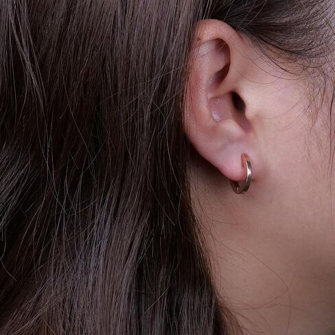 Limerencia G23 Pure Titanium Hypoallergenic Huggies Hoop Earrings for Women Sensitive Ears in Saudi Arabia